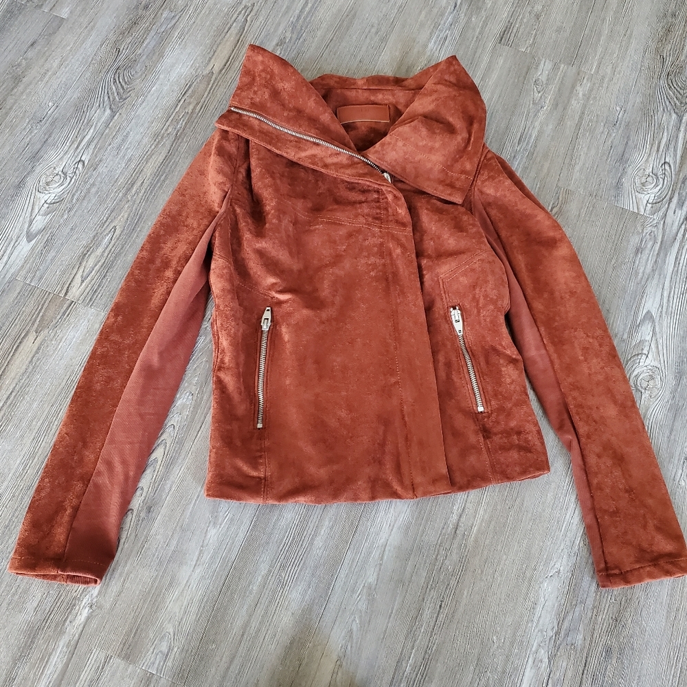 Faux suede jacket